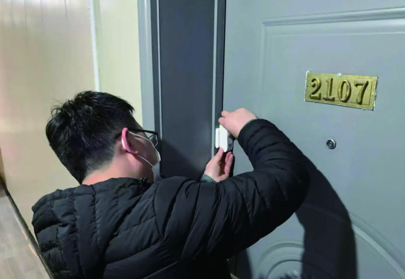 Smart NB-IoT Door Sensors for Dynamic Home-Quarantine Management